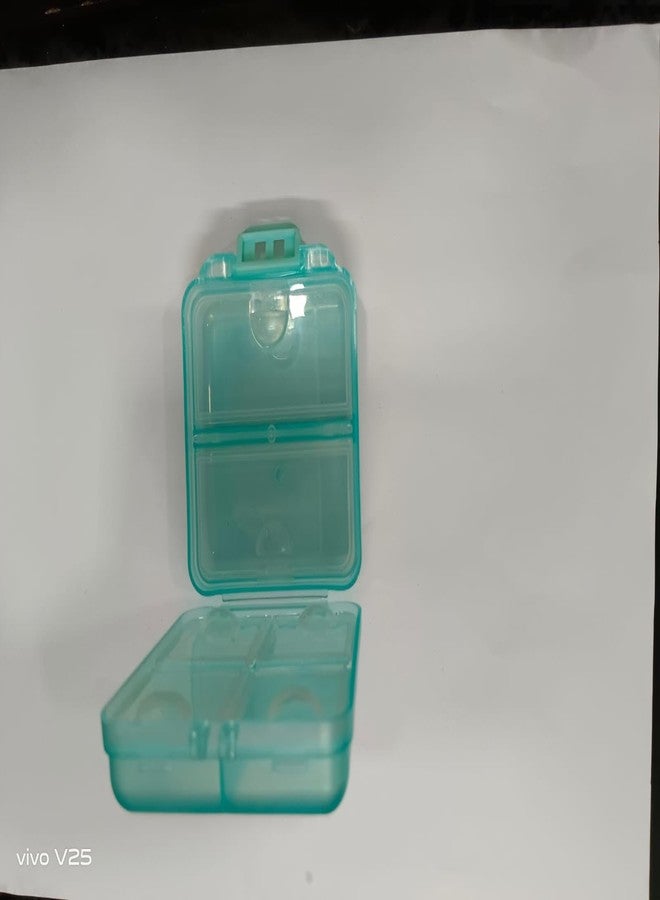 SUPERNIC Pill Case with 8 Compartments, Travel Pill Organizer Moisture Proof Small Pill Box for Pocket Purse Daily Pill Case Portable Medicine Vitamin Holder Container, Multicolor (Set Of 1) - Image 2